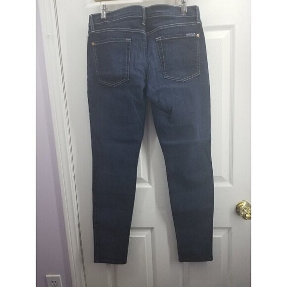 7 For All Mankind Dark Wash the Skinny Size 32 - Picture 2 of 8